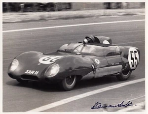 FOTO ORIGINAL FIRMADA LOUIS KLEMANTASKI #55 LOTUS ELEVEN XAR II LE MANS 24 1957 - Imagen 1 de 3