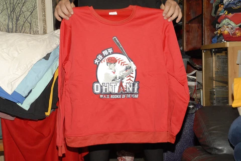 Shohei Ohtani rookie year sga sweatshirt Los Angeles Angels MVP ROY nearmint  XL Cover