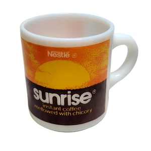 TAZA DE VIDRIO DE LECHE DE COLECCIÓN NESTLE AMANECER CAFÉ INSTANTÁNEO ACHICORIA - Imagen 1 de 5