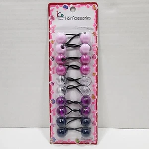 Klopferball Doppelperlen Elastisch Haar Scrunchie Krawatte Mädchen Haar Pferdeschwanz Halter Neu - Bild 1 von 3