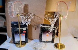 Aros de baloncesto de latón Spaulding conjunto ejecutivo lote de 2 - Imagen 1 de 12