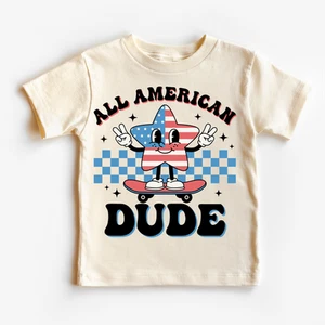 All American Dude 4th Of July Shirt - Independence Day Tee - Picture 1 of 4