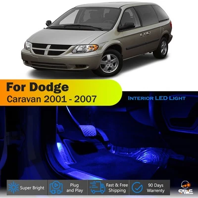 Kit de paquete de bombillas LED interiores 20 x para Dodge Caravan 2001-2007 - azul Foto 1 de 4