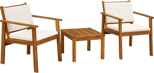 Terrassenmöbel Outdoor Akazienholz Terrasse Gespräch Sofa Garnitur mit Tisch & Cus - Bild 1 von 14