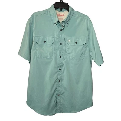 Camisa Para Hombres COLEMAN UPF 30 Secado Rápido Mineral Verde Agua Talla L Grande Elastizada Ventilada Foto 1 de 4