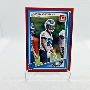 Andrew Mukuba RC - 2025 Donruss Clasificado Novatos Prensa Prueba Rojo #380 - Águilas - Imagen 1 de 2
