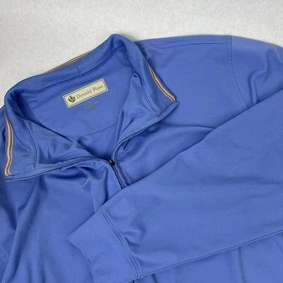 Donald Ross Pullover Men’s Large Periwinkle Lightweight 1/4 Zip Mock Neck Golf - Image 1 of 4