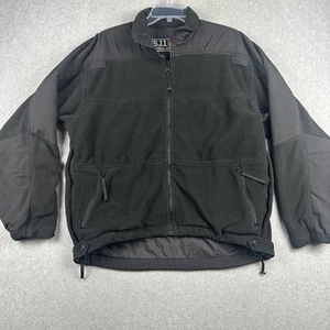 5.11 Tactical Jacket Mens M Black Fleece 2.0 Full Zip Collared Utility Workwear - Picture 1 of 7