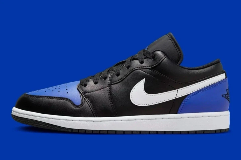 Nike Air Jordan 1 Low Game Royal Negro Blanco 553558-042 Zapatos para Hombre NUEVAS Tenis Foto 1 de 4