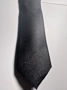 Alfani Men's Slim Neck Tie ALFATECH Passaic Grid Black MSRP $55 NWT - Picture 1 of 3