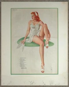 ALBERTO VARGAS ~ SEGNALE DI AVVERTIMENTO ~ CARICATORE SCHIRE PIEGHEVOLE CENTRALE ~ PRONTO 2 TELAIO - Foto 1 di 1
