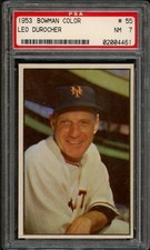 BB - 1953 Bowman Color - #55 - Leo Durocher - PSA 7 - NM