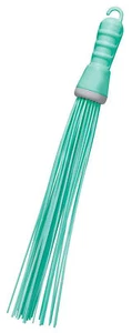 Plastic Hard Bristle Broom Aqual Green hard floor 44 plastic sticks Free Ship - Picture 1 of 6
