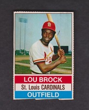 1976 Hostess Baseball Card #7 Lou Brock St Louis Cardinals Vintage Original HOF
