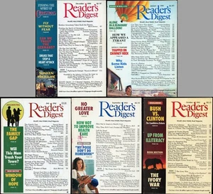 Vintage Reader's Digest 5 issues (1990-1992) Bush Clinton - Picture 1 of 8