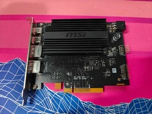 MSI USB4 PD100W EXPANSION CARD Dual USB 4.0 Supports PCIe 4.0 x4 port - Picture 1 of 4