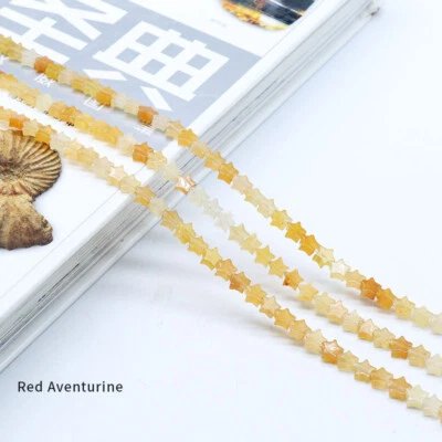 1 прядь 6 мм натуральный красный авантюрин звезда прокладка россыпью 15,5 дюйма HT1880 - Изображение 1 из 2