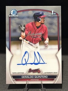 MINT 2023 Bowman Chrome 1st Geraldo Quintero Auto #CPA-GQ ~ Atlanta Braves