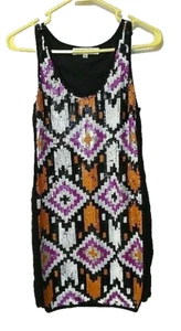 Trina Turk Argyle/Diamant Pailletten A-Linie Kleid Damen Größe 0 Mehrfarbig - Bild 1 von 3