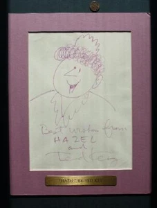 ONE-OF-A-KIND Ted Key Hazel Cartoon Character sketch with nameplate plaque RARE- - Picture 1 of 1