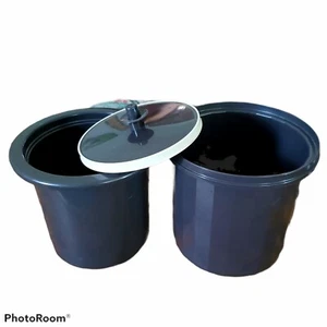 Tupperware Ice Bucket 1683-3 with Lid Insulated MOCHA BROWN Push Button - Picture 1 of 4
