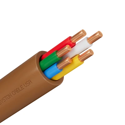 Cable de climatización termostato Syston 18/5 18 AWG 5 conductores 100 % cobre sólido CMR Foto 1 de 4
