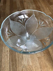 Kristall Obstschale Glasschale auf Fuss 25,5 cm - Bild 1 von 4