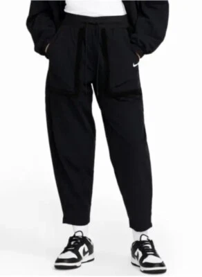 Pantalón de chándal Nike DQ6809-010 Essential holgado tiro alto negro polar para mujer’s L Foto 1 de 4