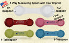 Custom Imprinted with your Logo/Text - 4 Way Measuring Spoons - 500