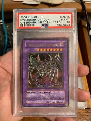 2006 Yugioh CYBERDARK IMPACT 1st Edition CDIP-EN035 Cyberdark Dragon PSA 10 - Image 1 of 2