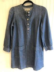 Madewell Blue Denim Patch Pocket Popover Shirtdress Size Small S NWT - Picture 1 of 7