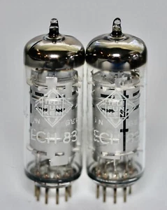 NOS TELEFUNKEN ECH83 6DS8 MATCHED 2 x TUBES PER BID (PAIR) w/DIAMOND! - Picture 1 of 7