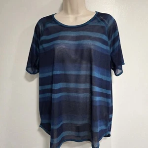 Brooks Womens Size XL Blue Featherweight Running DriLayer SS T-shirt Tee NEW - Picture 1 of 8