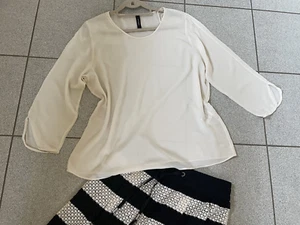 Marc Cain luftiges Blusenshirt aus Seide N6 (44) cremeweiß wNEU - Bild 1 von 5