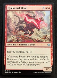 MTG - Quaketusk Boar - Bloomburrow - Packfrisch!! - Bild 1 von 2