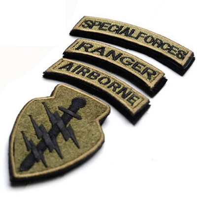 4-IN-1 SET USA Flag Patch Special Forces Special Forces Ranger Airborne Patch - Image 1 of 4