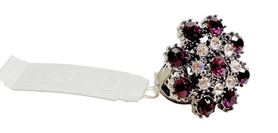 Anillo Guess Cristal Púrpura Tono Plateado Oscuro Talla 7 ¡Nuevo! Nuevo con etiquetas Foto 1 de 2