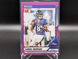 2024 Panini Donruss LAMAR JACKSON #130 Purple Press Proof Baltimore Ravens - Picture 1 of 2