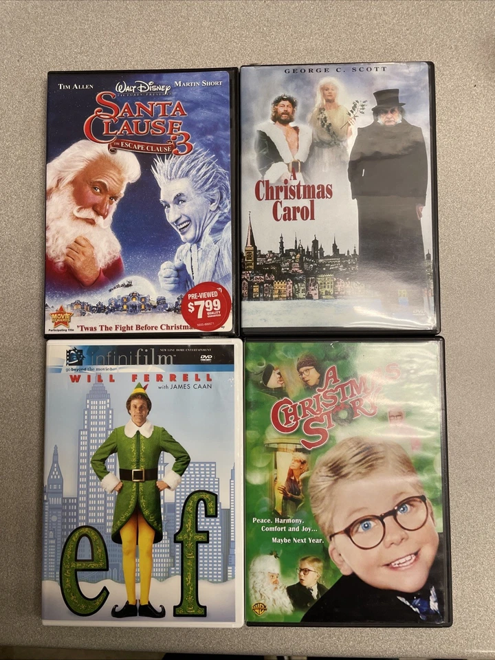 Christmas Movies : Elf, Santa Claus 3, etc.  (Lot of 4)  Like New - Image 1 of 1