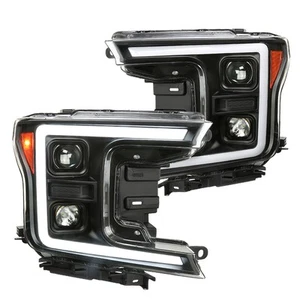 Black Fits 2018-2020 F150 Projector Headlights+Switchback Led Sequential Signal - Picture 1 of 9