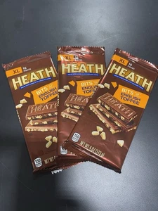 XL~Heath Chocolatey English Toffee Candy Bars, 3 - 4oz BARS 16 Pieces Per Bar. - Picture 1 of 4