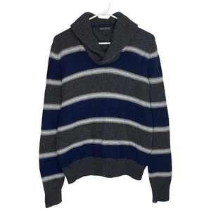 Banana Republic Sweater Mens S Striped Merino Wool Shawl Collar Preppy Academia - Picture 1 of 11