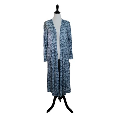 LuLaRoe Cardigan Size Small Medium 6/8 Blue White Tribal Duster Sarah New - Image 1 of 4