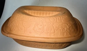 Vintage Original ROMERTOPF 111 Clay Baker Roaster Unglazed Bakeware - Picture 1 of 13