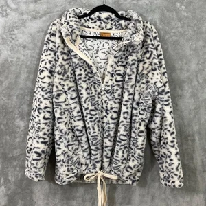 Anthropologie POL  1/4 zip jacket women M Sherpa Fleece Chinchilla soft - Picture 1 of 11