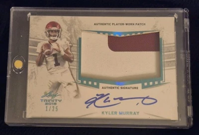 Kyler Murray Signed Autographed Leaf 2019 Patch Rookie Card RC  Cardinals Auto - Image 1 of 4
