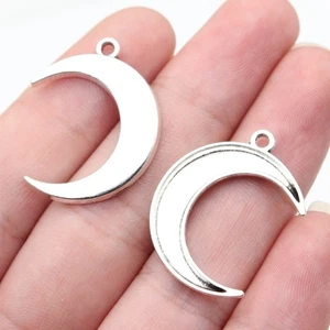 120 PCS Tibetan Silver Moon Charms Pendants 28x22MM DIY Jewelry Accessories - Picture 1 of 4