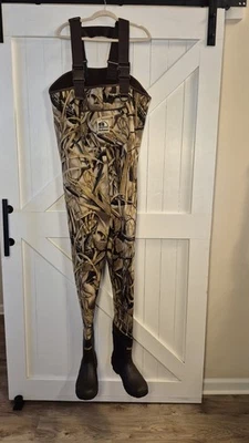 Hodgman Neoprene Chest Waders Size L Boots 10 Style Wetland Camo - Image 1 of 4