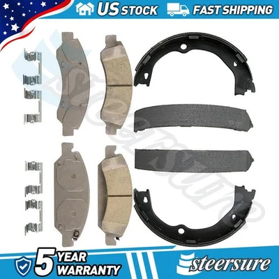 Juego de pastillas de freno de disco delanteras traseras zapatas de freno de estacionamiento para Chevrolet Tahoe 2016-2018 Foto 1 de 4