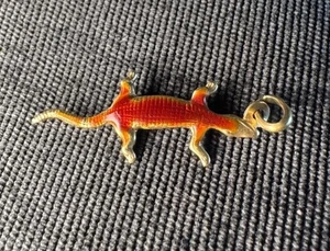 Vintage .750 18k Gold Salamander Lizard Gecko Pendant Charm - 2.9 Grams - Picture 1 of 5